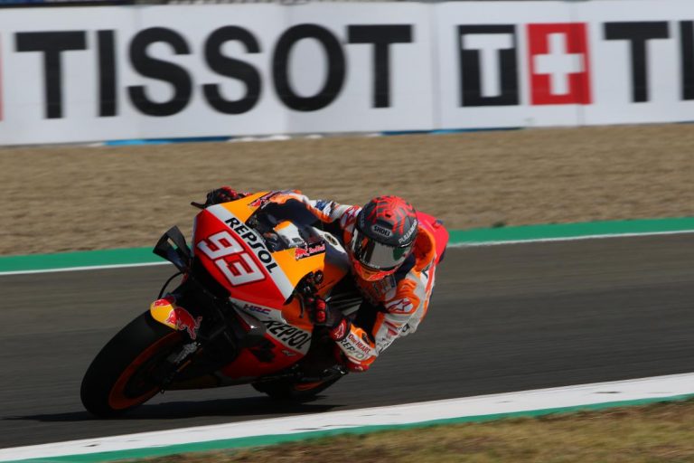 Mengalami Crash Mengerikan, Marquez Tercepat di FP1 MotoGP Inggris